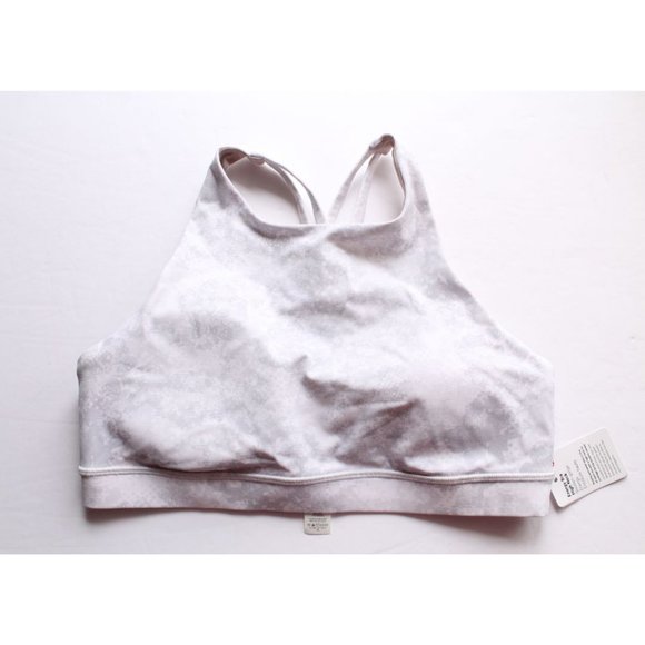 Lululemon Energy Bra High Neck Medium Support Future Oasis Grey Multi Size 10 - Picture 4 of 6